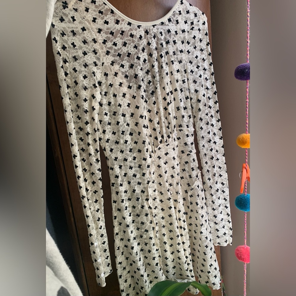 Free People Sheer Delight Mini Dress